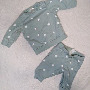 Star Print Sweatshirt and Jogger Star Set